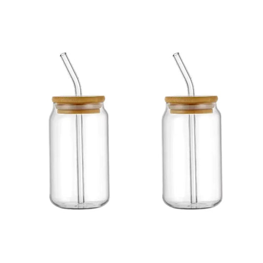 Mason Jar Coffee Mug with Straws