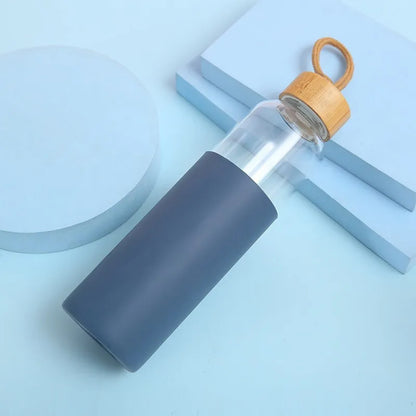 500ml Glass Water Bottle with Silicone Sleeve