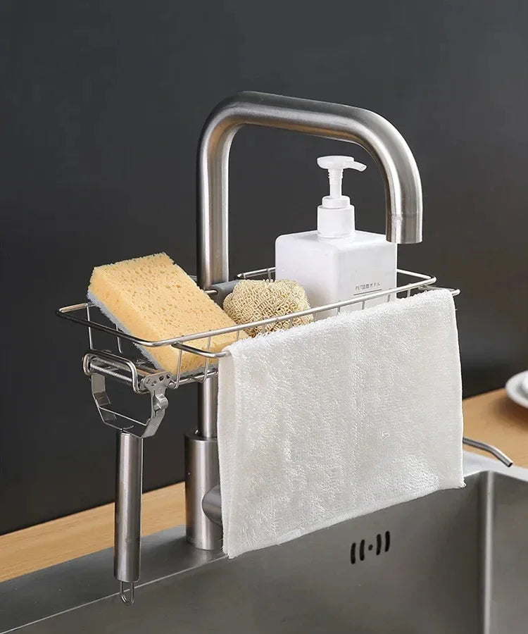 Stainless Steel Faucet Sponge Holder