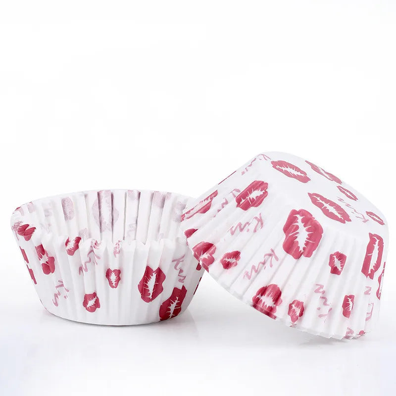 100 Pieces Cupcake Paper Cups & Cake Box Set