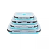 4-Piece Silicone Collapsible Bento Lunch Box Set